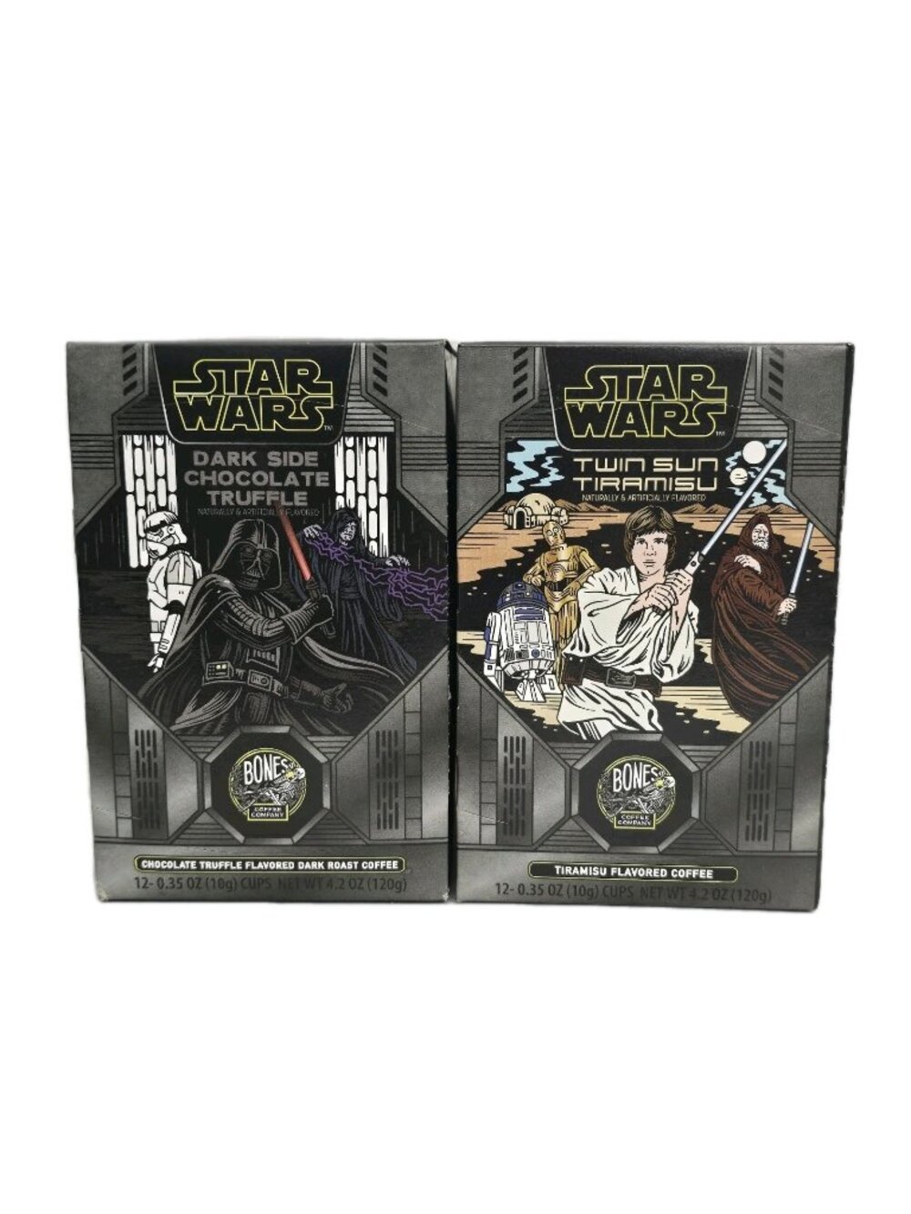 Star Wars Bones Coffee 2 Pack K Cups Dark Side Chocolate Truffle Twin Sun Tirami
